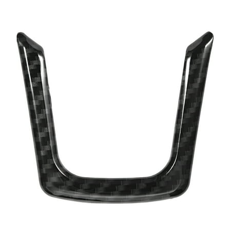 Yctze Car Steering Wheel Sticker,U-shape Steering Wheel Frame Trim Sticker Cover Fits for XE//XF//f-pace E-PACE